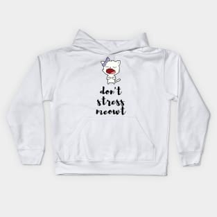 don't stress meowt design for cats lovers Kids Hoodie